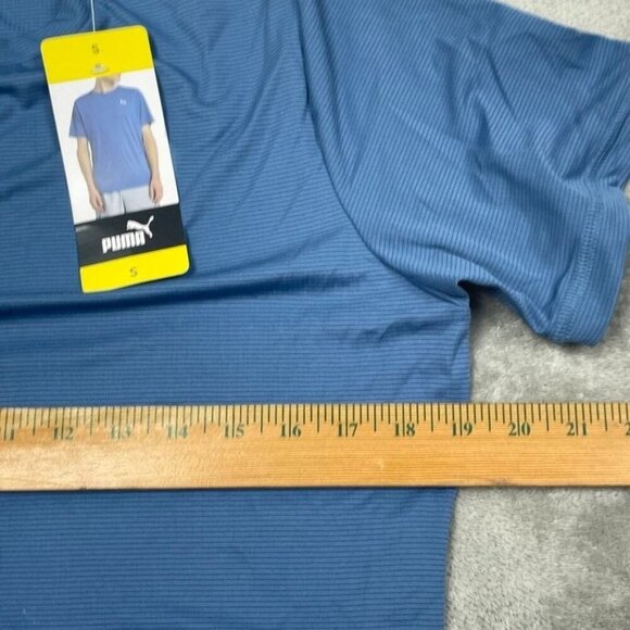 Puma Mens Blue Performance T-Shirt Size S 6812 - Picture 4 of 9